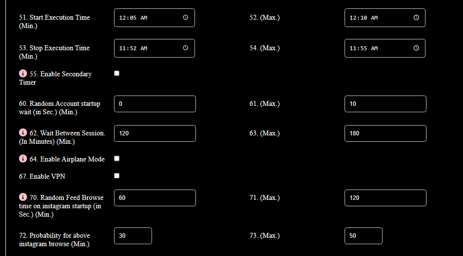 Account Basic Settings