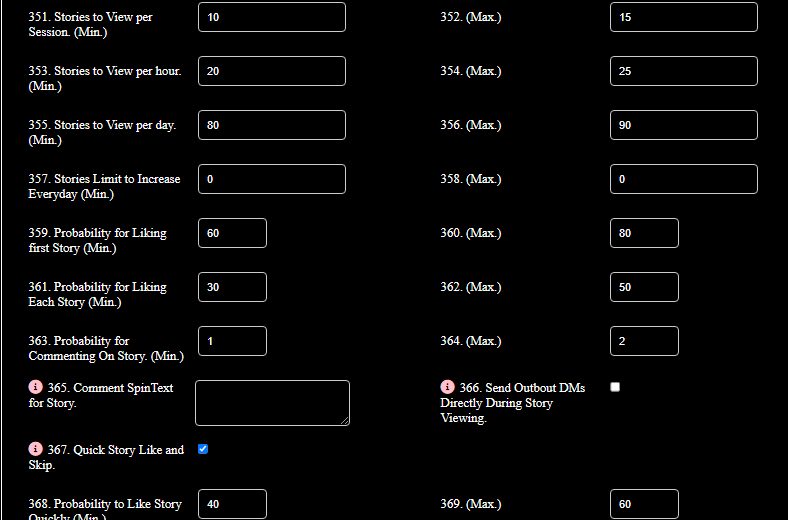 Story Settings